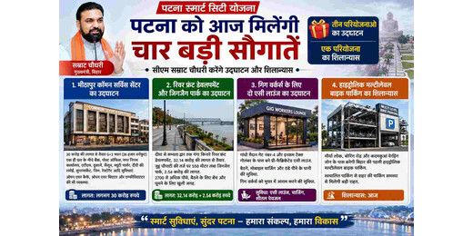 बदलता पटना, बढ़ता पटना : आज मिलेगी स्मार्ट सुविधाओं की चार बड़ी सौगात